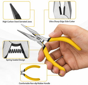 LUMINEX IMPEX LUB=113 <b>Long</b> <b>Nose</b> Stainless Steel Lightweight Smooth Work Jewelry Making Polishing Pliers for Bracelet Making DIY - Product Image 4