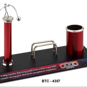 Reloj de Oficina Ejecutivo, Accesorio de Escritorio y Organizador de Escritorio de Madera con Globo Terráqueo - Product Image 1