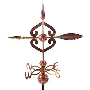 Indicador de dirección del viento Iron Bird con acabado en polvo, moderno, de lujo, tradicional, adorno de jardín para exteriores, independiente. - Product Image 5