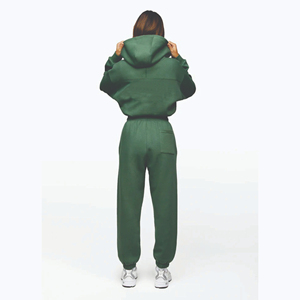 Conjunto de Sudadera con Capucha Unisex con Logotipo, Top Corto para Mujer, Traje Deportivo, Chándal de Talla Grande, Colección de 2 Piezas para Mujer - Product Image 2