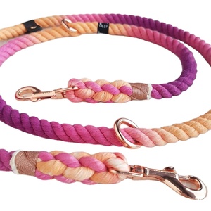 New Style <b>Leash</b> with Collar for Dogs Handmade Leather Braided Coloring Rope Dog Collar Luxury - Product Image 1