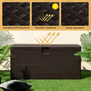 <b>Lockable</b> 120-Gallon Outdoor <b>Storage</b> <b>Box</b> with Secure Lid - Product Image 6