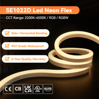 Bande lumineuse LED néon flexible IP67 étanche RGB à suspendre au mur pour salle de jeux chambre à coucher
