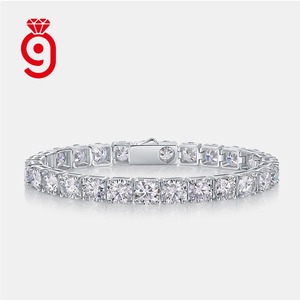 Factory Wholesale VVS 925 Sterling Silver <b>Men</b> Women Fine Jewelry Chain Tennis Bracelet Iced Mossanite Unisex Bracelet - Product Image 2