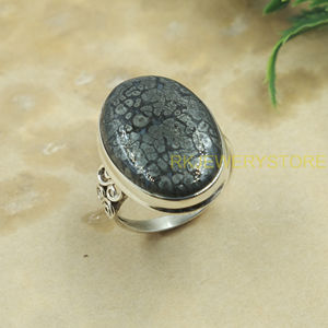 Large <b>Marcasite</b> Stone 925 Sterling Silver Handmade Statement <b>Ring</b> Vintage Oval Cabochon Designer Jewelry Women Gift for unisex - Product Image 6
