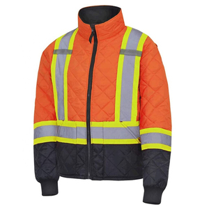 Chaqueta de Seguridad de Alta Visibilidad Clase 2 con Franjas Reflectantes Amarillas y Naranjas, con Bolsillos y Cierre de Cremallera - Product Image 6