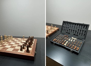 ILAHI's Eco-Friendly Rustic Polished Rectangle <b>Chess</b> <b>Board</b> Game 100% Handmade Pure Wood Animal/Love Style Customized Size <b>Chess</b> - Product Image 2