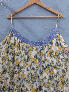 Ethnic Women's <b>Summer</b> Dress Hand Block Printed Cotton <b>Long</b> Maxi <b>Skirt</b> with Elastic Waist Breathable Sustainable Casual Style - Product Image 4