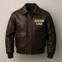 Blousons en cuir personnalisés pour hommes – Blouson de motard élégant en toile, écologique, coupe-vent et respirant, marron et noir pour l'hiver