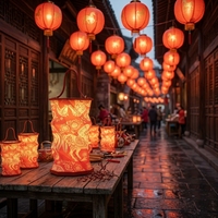 Nouveau produit personnalisation 2026 année du cheval lanterne pliable Dimmable tactile contrôle papier lumière USB Rechargeable Festival