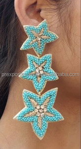 Pendientes de Perlas de Diseño de Estrella Multicolor de Primera Calidad, Estilo Clásico para Fiestas Unisex - Product Image 2