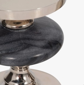 Stainless Steel Cylinder Candle Stand Home Decoration Durable <b>Black</b> Base Modern Design - Product Image 5