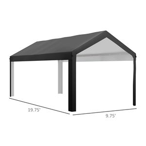 Tettoia in Alluminio per Auto 6x3 Metri, Resistente ai Raggi UV, Grigio Scuro, Compatibile con Serie 84C 378V00 e 84C 206 - Product Image 3