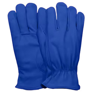 Best Performance Heavy Duty Cowhide Grain Leather General Purpose <b>Driver</b> <b>Gloves</b> Elastic Cuff Tear-Resistant Industrial Safety - Product Image 3