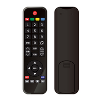 Remote Kontrol TV Universal Bontech T-34 Logo Kustom IR dengan Lampu Indikator LED, 34 Tombol, Jangkauan >10m, Baterai AAAx2, Bahan ABS/Silikon