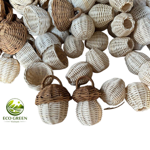 Sonajero de Búzula Hecho a Mano para Bebé, Juguete de Mimbre Natural, Ecológico, Montessori, para Bebés - Product Image 6