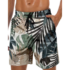 Men's Comfort Elastic Waistband High-quality Custom Logo Summer Beach Canvas Quick Dry Breathable Eco-Friendly Shorts For Men - Product Image 4