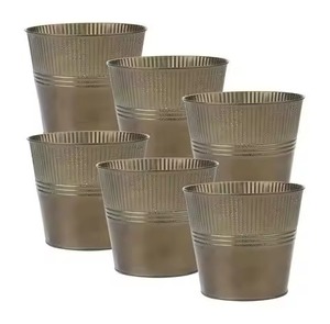 Ensemble de jardinières en métal galvanisé de forme ovale avec poignées en corde, durables pour une utilisation en extérieur dans le jardin, conteneur pour fleurs et plantes vertes - Product Image 3
