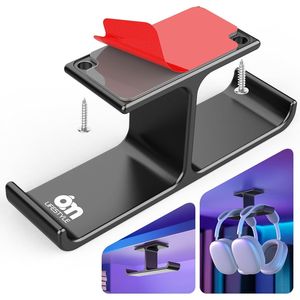 Supporto per Cuffie Interamente in Alluminio con Viti Adesive Resistenti, Gancio Porta Cuffie da Scrivania, Accessorio per Scrivania, Supporti e Montaggi - Product Image 5