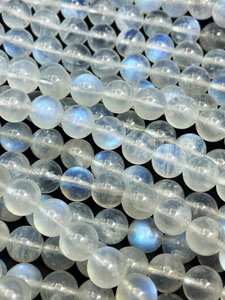 Cuentas de piedra lunar arcoíris natural, cuentas de piedra lunar de alta calidad para la elaboración de joyería - Product Image 5