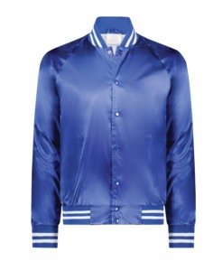 Veste universitaire en satin bleu pour homme, col rabattu, fermeture boutonnée, coupe classique, style preppy, vêtement d'automne, personnalisable, 100% laine véritable - Product Image 6