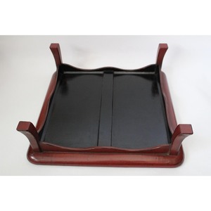 Square Wooden Serving Tray Traditional Handcrafted Design <b>Red</b> Lacquer Finish Single-piece Package - Product Image 5