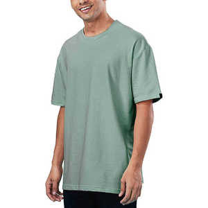 Camiseta de Algodón 100% Lavado al Ácido de Alta Calidad en Oferta, Camiseta Oversize para Hombre, Personalizable, Lisa, Color Piedra - Product Image 5