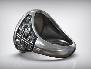 แหวนเงินแท้ 925 ลายพระเยซูตรึงกางเขน สำหรับเครื่องประดับศรัทธาคริสเตียน - Product Image 2