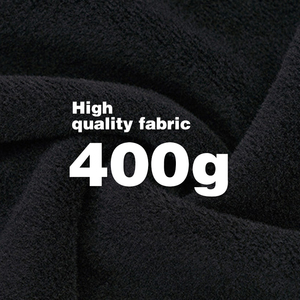 เสื้อฮู้ดดี้โอเวอร์ไซส์ผู้ชาย สีพื้น ผ้าฝ้ายเฟรนช์เทอร์รี่ สวมใส่สบายในฤดูหนาว มีกระเป๋า ดีไซน์ป้องกันขนร่วง ทรงพอดีตัว น้ำหนัก 400 กรัม - Product Image 4