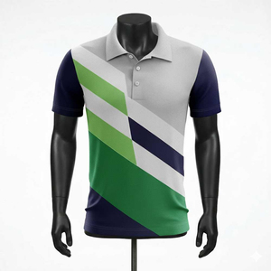 Chemise pour homme avec logo personnalisé professionnel, motif uni, tissu tricoté, coupe confortable, design personnalisable - Product Image 1