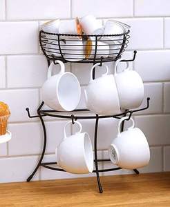 Porte-gobelets élégant en fer pour comptoir, accessoire de cuisine haut de gamme, rehaussant le comptoir avec un accent métallique - Product Image 5