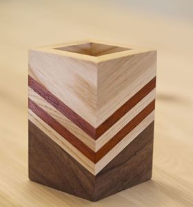 Eco Friendly Wooden <b>Pen</b> Stand Handmade Office Supplies Holder Desktop <b>Organizer</b> For Corporate Gifting Attractive - Product Image 5