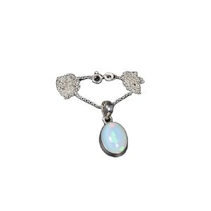 925 argent Sterling opale de feu pierre précieuse pendentif fait main cadeau de mariage parfait pour l'amour avec 925 timbre pendentif bijoux - Product Image 1