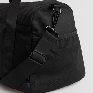 Unisex Oxford Casual Gym Bag Sports Duffle Travel <b>Backpack</b> with Shoes Compartment Polyester Lining 30-40L Black Weekender - Product Image 6