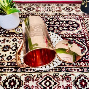 Jarra de Diseño Minimalista con Acabado en Cobre, Ideal para la Cena Familiar Diaria y Almacenamiento de Agua Saludable, de la India - Product Image 3