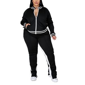 Econex-Survêtement décontracté de sport 2 pièces en polyester spandex à manches longues et léger pour femmes, grande taille, 2025 - Product Image 2