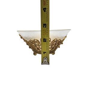 Royal Style Gold Metal And Glass Decorative Bowl Perfect For Special <b>Occasion</b> Decor And Guest Entertaining <b>Table</b> Display - Product Image 3
