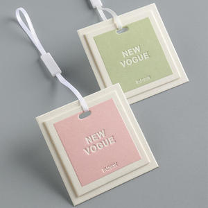 Custom-Made High-End Clothing Store <b>Tag</b> Label Thickened Rice White Card Waterproof Design for Elegant Elevator Hanging <b>Clothes</b> - Product Image 1