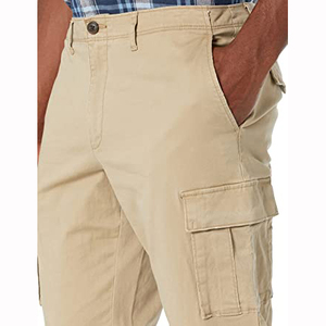 Stylish Men's Embroidered Casual Straight Cargo Pants Waterproof Breathable Soft Cotton Fabric <b>Large</b> Extra Pockets Work - Product Image 5