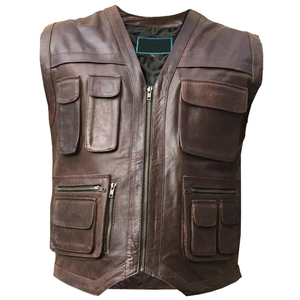 Nuevo Diseño, Chaleco de Cuero para Hombre, Estilo Casual, Transpirable, de Alta Calidad, para Invierno, Motocicleta, Estilo Personalizado - Product Image 3