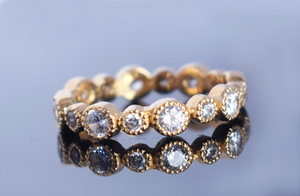 Anillos Delicados de Eternidad Chapados en Oro con Piedras Preciosas, el Mejor Mayorista de Joyería Fina, Anillos Finos de Plata de Ley S925 con Circonita Cúbica - Product Image 6
