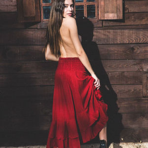 Jupe superposée bohème pour femme, robe longue asymétrique convertible, tenue décontractée, tenue sexy, cadeau pour elle - Product Image 1