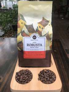 HANCOFFEE 100% Standard Robusta <b>Roasted</b> Whole Bean Coffee Customizable OEM/ODM Vietnamese Quality Packed in <b>Bag</b> 250g to 20kg - Product Image 5