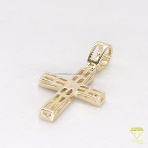Pendentif moderne en argent 925 plaqué or rhodié avec croix certifiée GIA et diamants de laboratoire VVS de qualité supérieure, style hip-hop - Product Image 4
