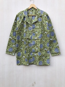 Conjunto de pijama indio con estampado de bloques, traje para dormir, traje para fiesta, regalo de Navidad para ella - Product Image 3