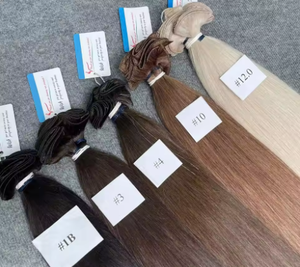 SUPER SOLDES 100% Cheveux humains vietnamiens de haute qualité, tissés à la main, extensions de cheveux vierges, double trame, prix d'usine, super soyeux - Product Image 1