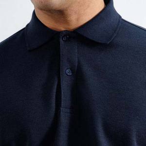 Men's <b>Polo</b> <b>Shirts</b> <b>Navy</b> <b>Blue</b> Color Cotton Material - Product Image 2