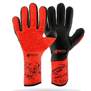 Gants de gardien de but en latex aqua sur le devant, en silicone sur le dos, super doux, personnalisés, coupe enroulée négative, sangle élastique amovible - Product Image 1