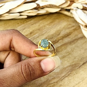 Fashionable <b>Moss</b> <b>Agate</b> <b>Ring</b> Dainty Brass Jewelry for Women 18k Gold Plated Minimalist Wave Swirl <b>Ring</b> for Wholesale/OEM/ODM - Product Image 4