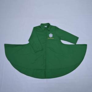 ชุดเดรสลำลองสีเขียวสำหรับผู้หญิง สไตล์สั่งทำพิเศษ ปักลายยาว ผ้าฝ้าย OEM แบบสั่งทำได้  ทรงไฮโลว์ - Product Image 3